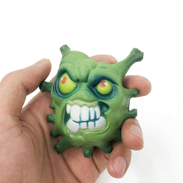 Vnanda 3Pcs/Set Squishy Toys Squeeze Viruses Bacteria Stress Relief Kawaii Toys Educational Toys