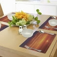 thumbnail image 4 of Ambesonne Natural Place Mats Set of 4, Morning Sunrise Ocean, Standard Size, Orange Red Purple, 4 of 6