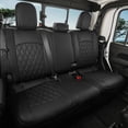 thumbnail image 5 of Coverdream Gladiator Car Seat Covers Full Set for 2020-2026 Jeep Gladiator,Rear w/No Armrest Truck Seat Cushion,Manual Seats only - Leatherette (Black&Diamond ), 5 of 9