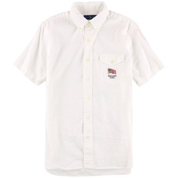 Men's American Flag Short Sleeve Shirt-W-S