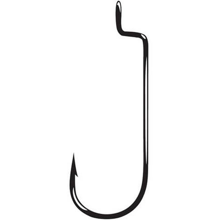 - Gamakatsu 6pk Offset Worm Hook, Black Nickel