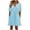 Blue dresses for women, variant on Baikeli Cheap Dresses Women's Fashion Solid Color Short Sleeve V-Neck Mid-Calf Dress Casual Dresses for Women 2024
