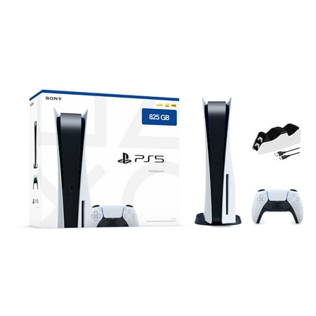 Pre-Owned Used-Like-New Latest PlayStation 5 Disc Verison Gaming Console 825 GB SSD PS5 with DS Wireless Controller and Mytrix Charger Set