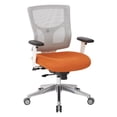 thumbnail image 3 of ProGrid White Mesh High Back Chair-Color:Steel, 3 of 5
