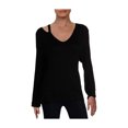thumbnail image 1 of I.N.C Womens Cutout Cold Shoulder Blouse, Black, Large, 1 of 1