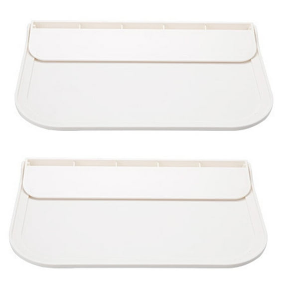 LAMIRO 2pcs Small Wall Shelf Foldable Plastic Floating Shelf Display Shelves for Wall
