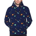thumbnail image 2 of Bingfone Space Galaxy Men's Drawstring Hoodie Long Sleeve Pocket Sweatshirts-Small, 2 of 6