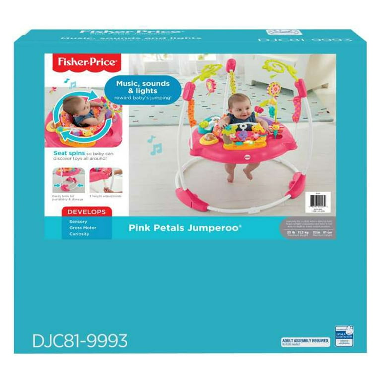 Fisher-Price Baby Bouncer Pink Petals Jumperoo Activity Center