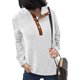 thumbnail image 1 of Lapel Pullover Autumn Winter Color Splicing Loose Breathable Women Top for Daily Outdoor Shopping V Neck White M, 1 of 3