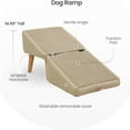 thumbnail image 6 of FlareFable Pet Steps Seat Mate Ramp for Cats & Dogs, Pet Friendly Multifunctional Ottoman Ramp with Frame and Ergonomic Design, Portable & Interactive Steps for High Bed to Dogs (White), 6 of 7