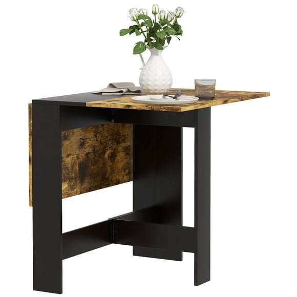 HOMCOM Folding Drop Leaf Dining Table Space Saving Kitchen Table
