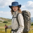thumbnail image 6 of OZERO UPF 50+ Sun Hats for Women Men - Wide Brim Summer Mesh Hat UV Protection Packable Boonie Bucket Fishing Camping Safari Beach Hats for Ladies Hiking, 6 of 7