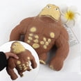 thumbnail image 2 of Stretchig Lim-sandfylld Gummi Gorilla, Latex Gorilla Mjuk Avkoppling Dockleksak, Djur Högelastisk Stretchbar Avkoppling, Avkoppling Leksak, 2 of 5
