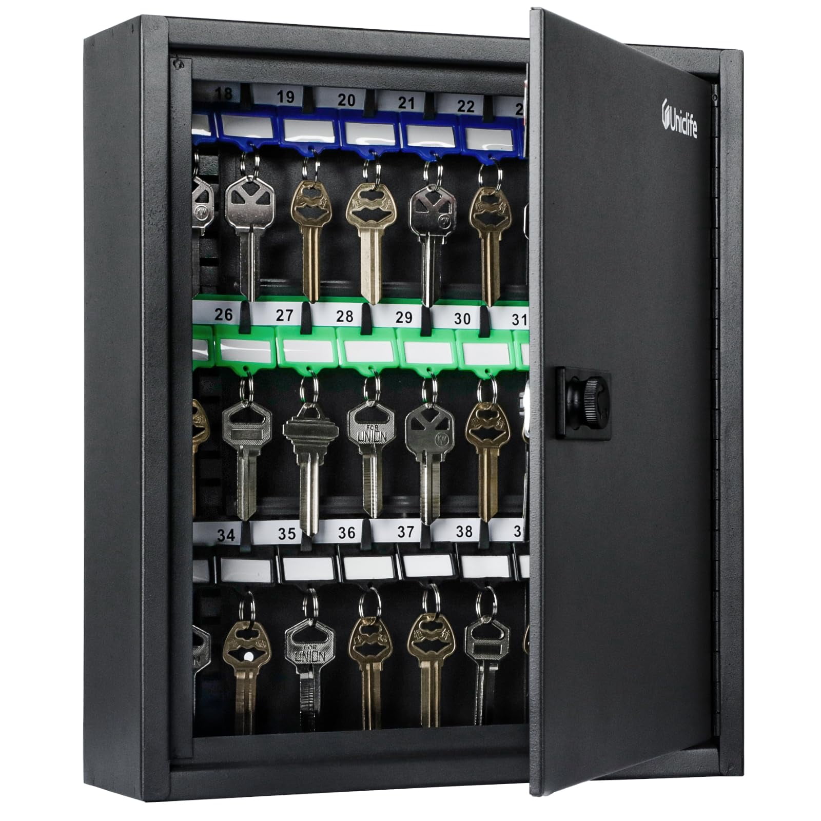 Key Storage Cabinet Uniclife 60 Key Lock Cabinet - Wall Mounted Steel ...