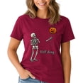 thumbnail image 2 of NH2 Creative Funny Skeleton Lost Pumpkin Balloon Halloween T-Shirt, 2 of 4