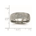 thumbnail image 4 of Mens Titanium Polished and Textured Design Band Ring (8mm), 4 of 5
