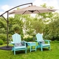 thumbnail image 4 of FUNDAZE 10ft Patio Umbrella, Hanging Cantilever Offset Outdoor Umbrella with Tilting for Deck Backyard, Base Sold Separately,Beige, 4 of 9