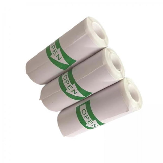 3xPapel De Impresora Papel De Impresión Resistente Al Agua Y Antirrayas Para Textos Foto Recibo Adhesivo Térmico 3 Piezas