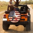 thumbnail image 3 of KAKALAD American Flag Star Texas 03 Spare Tire Cover Universal Vehicle Accessories Buckle Car Tools 14”in, 3 of 6