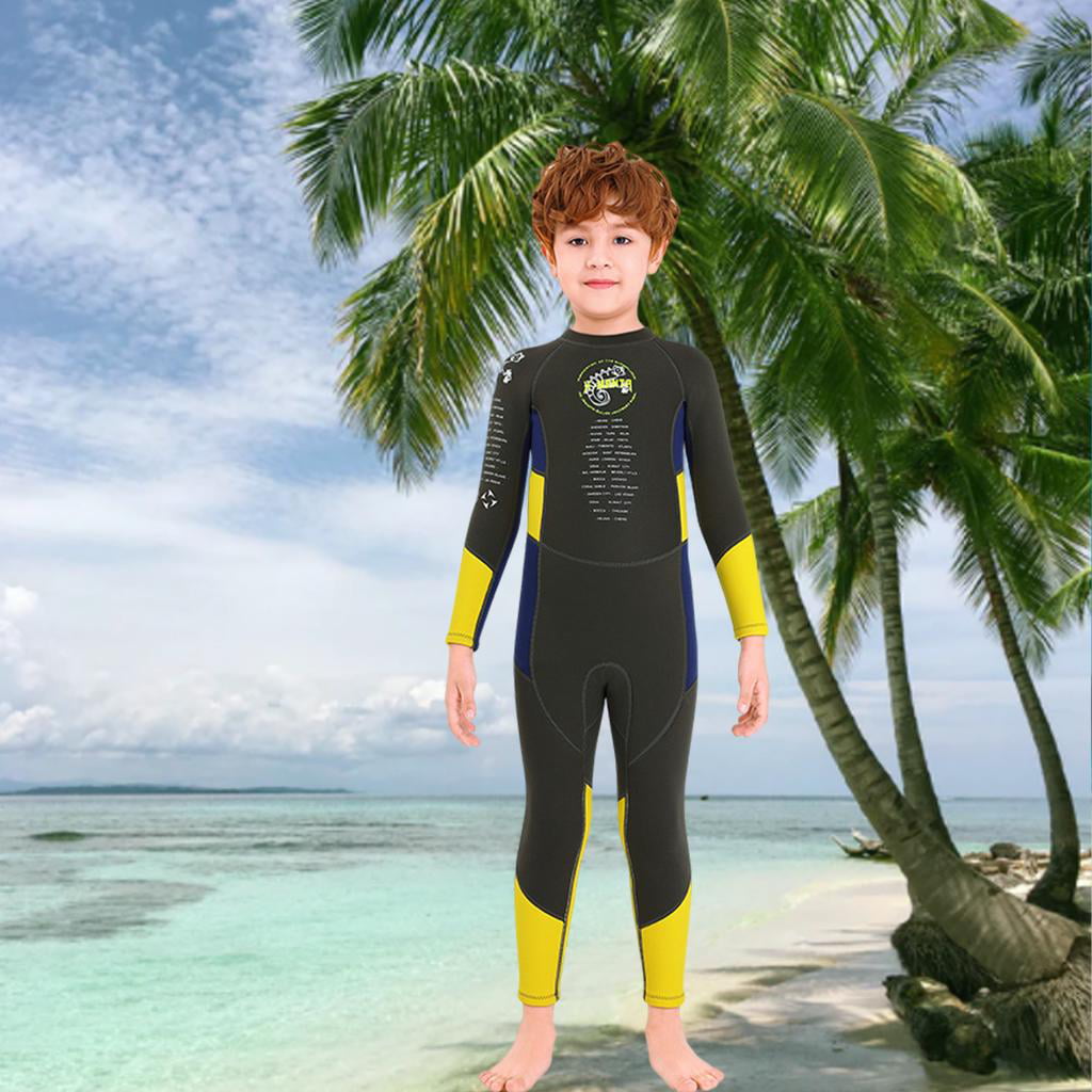 New 2.5MM Neoprene Warm Wetsuits Kids Diving Suits Surfing Boys Girls Swimsuits 