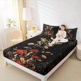thumbnail image 4 of Homewish Boho Moth Twin Sheet Sets,Colorful Flower Mushroom Twin Fitted Sheet,Rustic Plant Daisy Flat Sheet For Teens,Luxury Bedroom Decor,3-Piece, 4 of 7