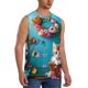 thumbnail image 2 of Balery Whimsical Cats and Flowers Scene Camisetas sin mangas para hombre, absorbe la humedad y protege contra el mal olor.-Medium, 2 of 7