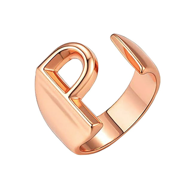 Anillo de moda para mujer, anillo de pareja, anillo de apertura de 26 letras, joyería Wmkox8yi sjalhkljlk2573