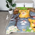 thumbnail image 4 of Dawhud Direct | Super Soft Fullqueen Size Plush Fleece Blanket 75" X 90" Cats, 4 of 6