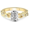 thumbnail image 3 of Oval Shape 1 Carat IGI Certified Lab Grown Diamond Ring | 14K Yellow Gold |Catrina Cutwork Lab Diamond Engagement Ring | FG-VS1-VS2 Quality Friendly Diamonds, 3 of 5