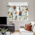 thumbnail image 4 of Green Spring Floral Kitchen Curtains Window Panels, Summer Botanical Vintage Birds Insulated Window Treatment Curtain, Grommet Curtains for Bedroom/Living Room/Bathroom, 2 Piece 52"Wx45"L, 4 of 8