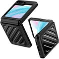 thumbnail image 3 of KOMI Compatible with Samsung Galaxy Z Flip 5 5G 2023 Phone Case Heavy Duty Slim Rubber Protective Hard PC Anti-Slip Hybrid Shockproof ZFlip5 Z5 Flip5 5Z Cover for Cell Accessories Women Men Black, 3 of 5