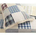 thumbnail image 1 of Comforter Set Queen Size  3-Piece Coverlet Set for Night Sleep  Bedding Quilt with Green Yellow Blue Plaid Striped Real Patchwork, 1 of 4