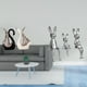 thumbnail image 2 of Elegante juego de figuras de cerámica de familia de cisnes y conejos para escritorio, estante, aniversario, chimenea, mesa, centro de mesa, armario, e, 2 of 8