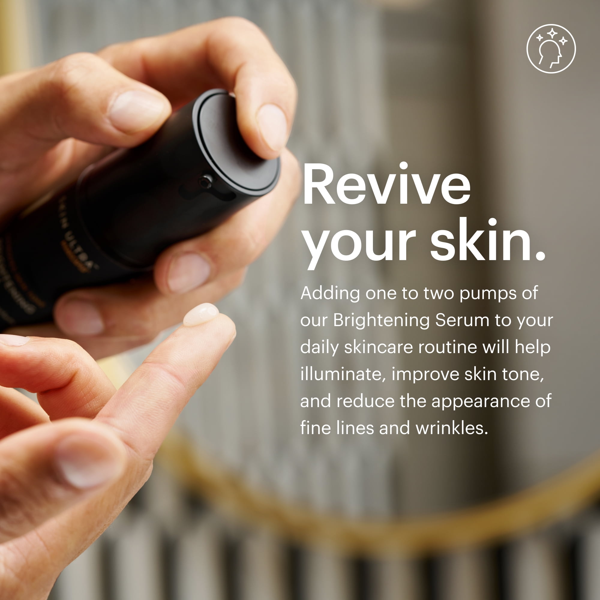 MANSCAPED® Skin Ultra™ Brightening Serum - Men's Vitamin C Face Serum Formulated to Improve Skin Tone, 1 fl oz