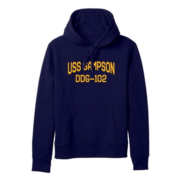 USS Sampson DDG-102 Arleigh Burke Destroyer Naval Warship Standard Size Pullover Hoodie