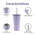 thumbnail image 2 of Termo para Cafe y Agua de Acero Inoxidable Gaon 710 ml Purpura, 2 of 5