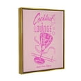 thumbnail image 4 of Stupell Industries Pink Cocktail Lounge Food & Beverage Painting Gold Floater Framed Canvas Art Print Wall Art, 25 x 31, 4 of 10
