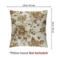 thumbnail image 4 of Chinoiserie Floral Pillow Covers Set of 2, Vintage Brown Flower Decorative Throw Pillow Covers Outdoor Farmhouse Decor Pillowcase for Home Sofa, 4 of 8