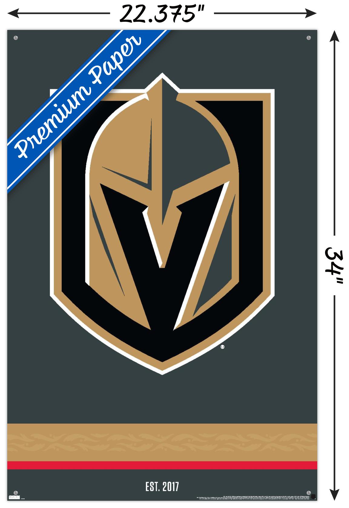 NHL Vegas Golden Knights - Logo 21 Wall Poster with Pushpins, 22.375" x 34"