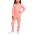 thumbnail image 2 of Mifsaly Boys Girls Pajama Sets Long Sleeve Crewneck Sleepwear and Sleep Pants Kids Toddler Soft Comfortable Casual Fall Winter Pjs Nightwear, 2 of 5