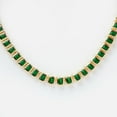 thumbnail image 2 of 925 Emerald Octagon Necklace Dainty green Tennis necklace/ Emerald necklace/Genuine Emerald necklace/Stackable necklace For Women gift, 2 of 3