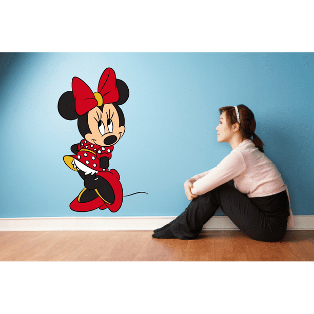 Cute Minnie Mouse Red Dress Cartoon Character Wall Graphic Decal Sticker Vinyl Mural Baby Kids Room Bedroom Nursery Kindergarten School House Home Wall Art Design Removable Peel and Stick 10x8 inch - Cute Minnie Mouse Red Dress Cartoon Character Wall Graphic Decal Sticker Vinyl Mural Baby Kids Room Bedroom Nursery Kindergarten School House Home Wall Art Design Removable Peel and Stick 10x8 inch -