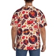 thumbnail image 3 of Susaid Skull rock record music heart Print Men's Polo Shirts Button Down Short Sleeve Casual Summer Beach Vintage Shirts for Men-XX-Large, 3 of 5