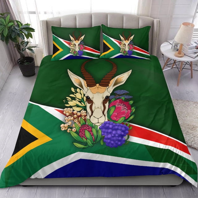 Juego de cama estampado Springboks de Sudáfrica - LT2