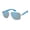Matte Silver & Blue, variant on Men's Metal Rectangular Aviator Sunglasses with Fun Two-Colored Arms & 100% UV Protection, 58 mm