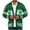 Green, variant on IROINNID Men's Long Sleeve Mid-Length Cardigan Jacket Graphic Prints Leisure Christmas Button Closure Knit Cardigan Stand Collar Sweater Jacket
