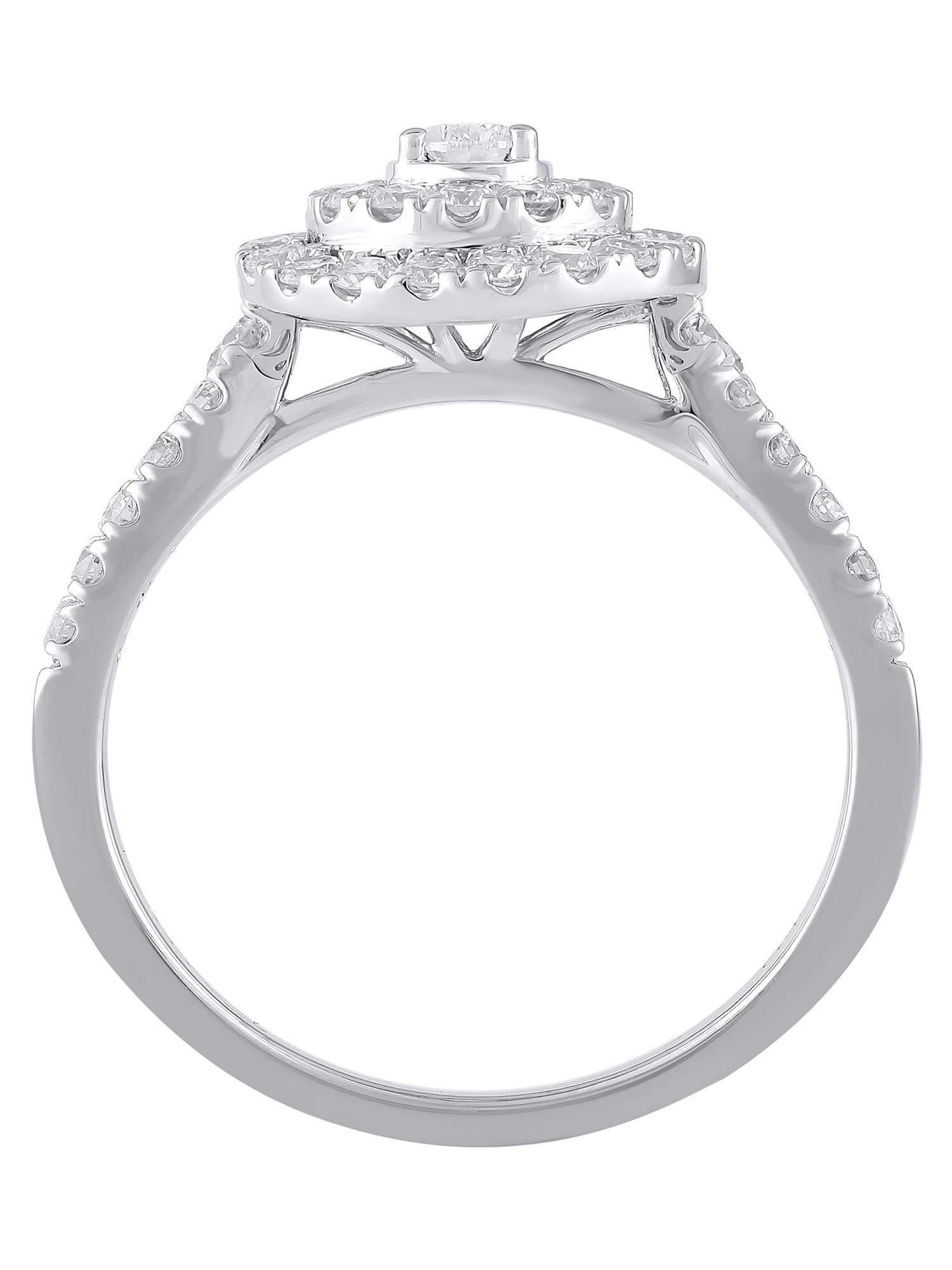 1 Carat T.W. (SI Clarity, H-I Color) Brilliance Fine Jewelry Lab Grown Diamond Engagement Ring in Sterling Silver, Size 5