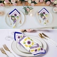 thumbnail image 3 of Blue Purple Lemons Cloth Napkins, Summer Watercolor Italian Style Flower Washable and Reusable Dinner Napkins Set of 2, Table Napkin for Kitchen Party Birthday Wedding Hotel Housewarming 20"x20", 3 of 9