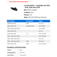 thumbnail image 2 of Left Side Marker - Compatible with 2003 - 2006, 2008 Volvo XC90 2004 2005, 2 of 2