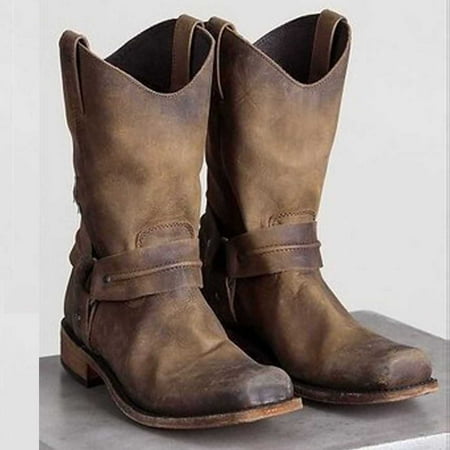 

Egmy Large Size Boots Women Autumn Long Tube Low Heeled Shoes Boots Knight Boots Couple Boots